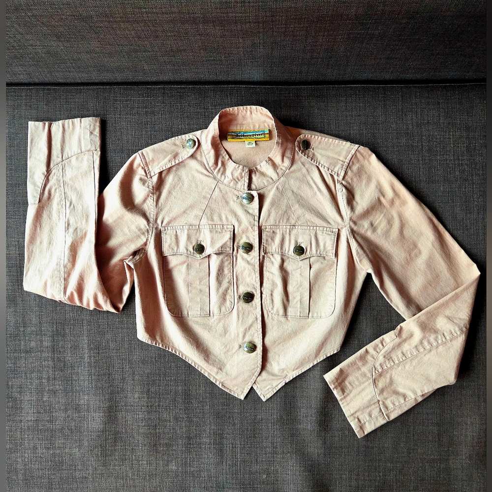 Military Style Cropped Jacket